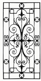 Cast iron door grill birdie foundry